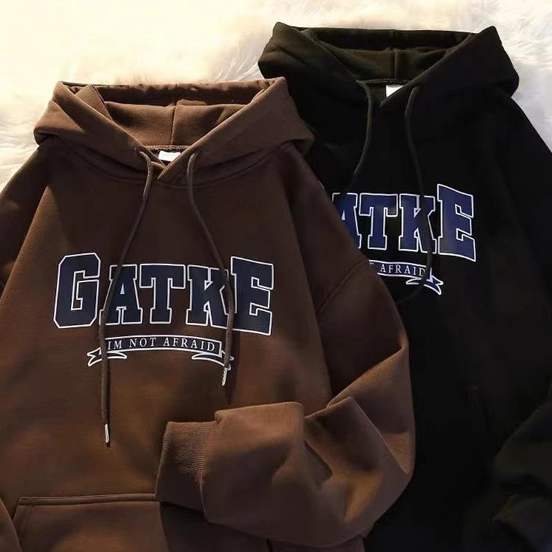 MNO.9 Hoodie M248 เสื้อฮู้ด สกรีนอก มีกระเป๋าล้วงด้านหน้า GATKE ผ้าสำลีหนานุ่ม เสื้อกันหนาว เสื้อแขนยาว ฮู้ด